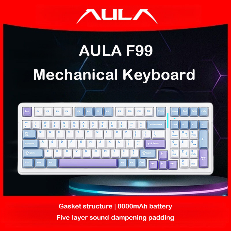 Pc Gaming Lounge - Clavier mécanique AULA F99, triple mode
