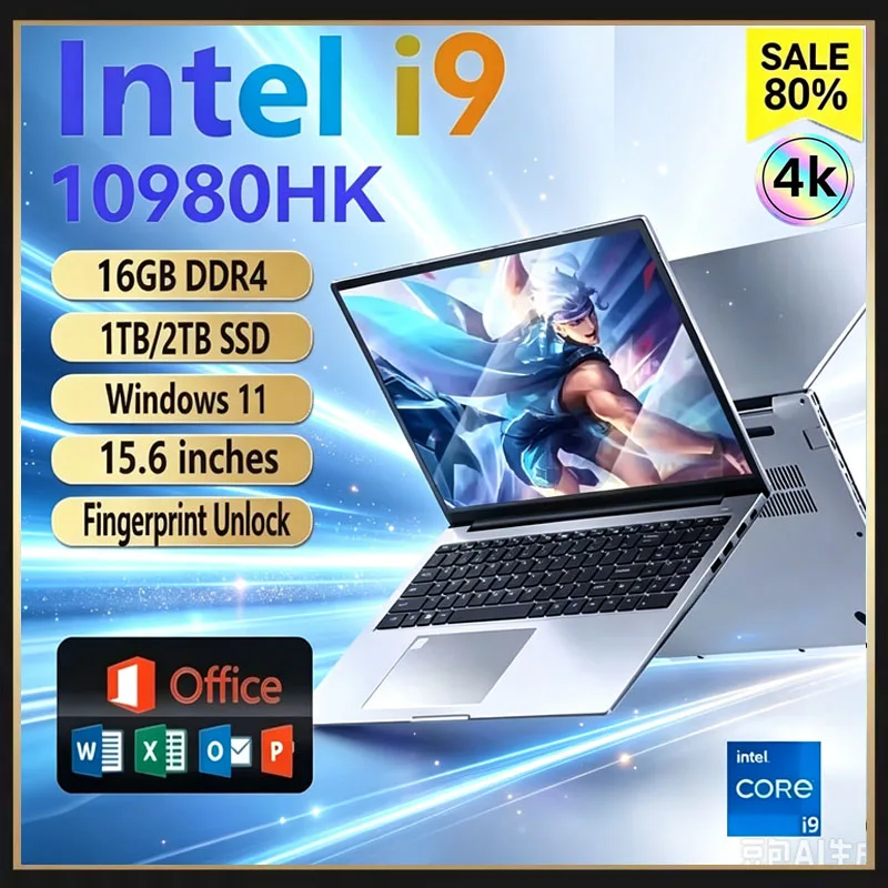 Pc Gaming Intel - Ordinateur portable de 15,6 pouces, processeur