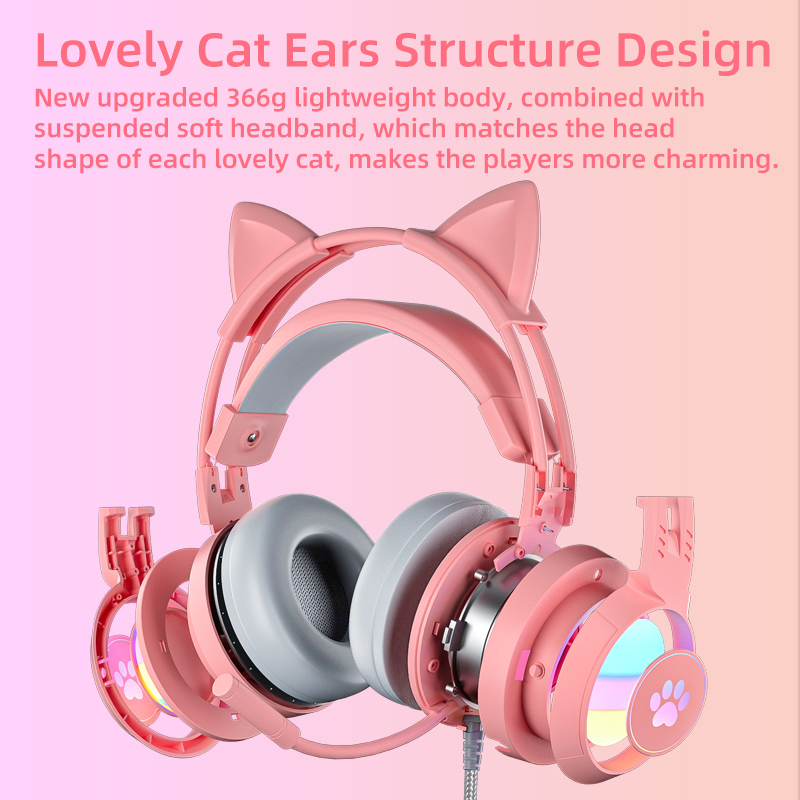 Casque de jeu oreilles de chat - Pc Gaming Pink avis et prix